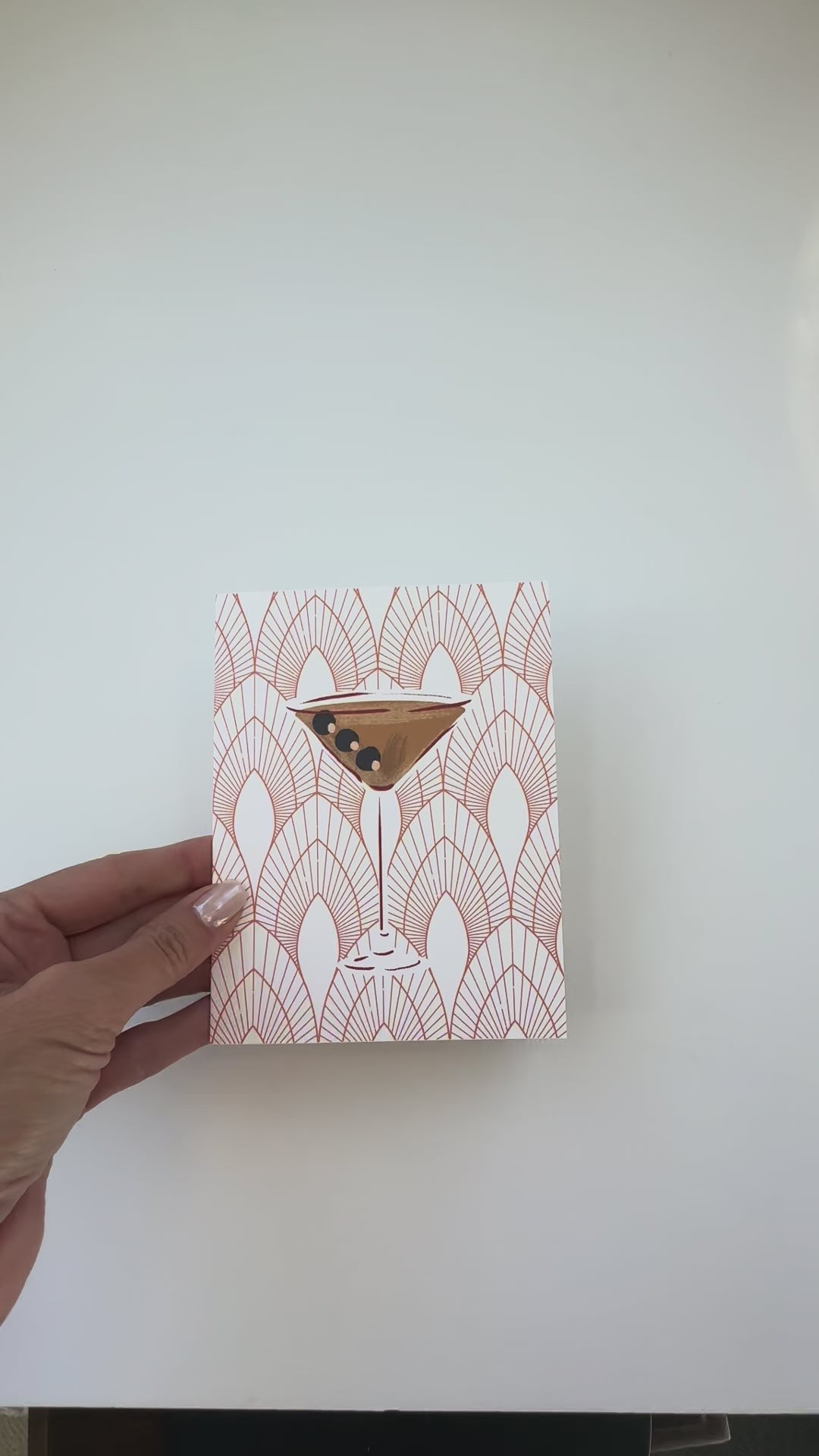 Martini Cocktail Note Card | Cheers, Darling