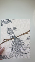 Spring Bird Note Card | Feathers & Branch
