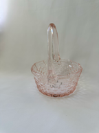 side view of glass easter basket from Williams Sonoma